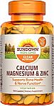 100 Count Sundown Calcium Magnesium Zinc Caplets $3.36
