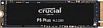 2TB Crucial P5 Plus PCIe Gen4 3D NAND NVMe M.2 Gaming SSD $132