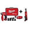 Milwaukee  M12 FUEL 12V Lithium-Ion Brushless Cordless 4-in-1 Installation 3/8 in. Drill Driver Kit W/ M12 3/8 in. Ratchet $179