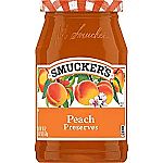 6-Pack 18-Oz Smucker's Fruit Preserves (Peach) $15.17