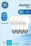 4-pk GE Daylight LED Light Bulbs, 60 Watt Eqv, A19 $4 YMMV
