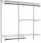 3-6' Rubbermaid Custom Closet Kit w/ Expandable Shelving & Telescoping Rods $64.15