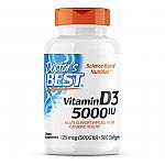360-Count Doctor's Best Vitamin D3 5,000 IU Softgels $6.40