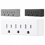 GE home electrical 3-Outlet Extender Wall Tap, 3-Prong $2.22