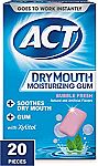 2 x 20 pieces ACT Dry Mouth Moisturizing Gum $5 and more