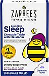 50 Counts Zarbee's Kids Melatonin 1 mg Chewable Tablet $6
