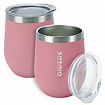 2-Pack 12-Oz BJPKPK Insulated Stainless Steel Wine Tumblers $8.50