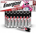 24-pack Energizer Max alkaline AAA batteries $15