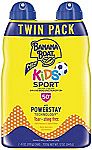 2 x Twin Pack Banana Boat Kids Sport Sunscreen Spray, SPF 50, 6oz $16.75