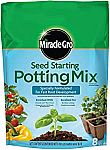 8 qt Miracle-Gro Seed Starting Potting Mix $5