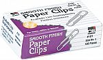 100-Pack Charles Leonard Premium Grade Smooth Paper Clips, Size #1 $1