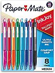 8 Count Paper Mate InkJoy 300RT Retractable Ballpoint Pens, Medium Point $2