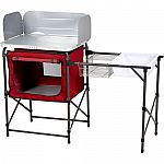 Ozark Trail Deluxe Camp Kitchen w/ Storage & Sink Table $49.97