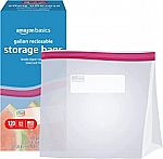120-Count Amazon Basics Gallon Food Storage Bags $6.35