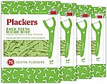4 x 75 Count Plackers Back Teeth Micro Mint Dental Flossers $6