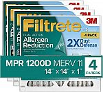 4-Pack 3M Filtrete Micro Allergen Plus MERV 11 Filter $34.24