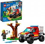Lego City Building Sets: 4x4 Fire Truck Rescue, Fire Helicopter, Police Car $6.50