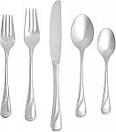 Amazon Basics 20-Piece Stainless Steel Modern Finish Flatware Set - Service for 4 $10 and more