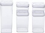 Amazon Basics 5-Piece Square Airtight Food Storage Containers $21