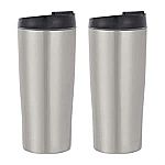 2-pack Amazon Basics 30-Ounce Stainless Steel Tumbler with Flip Lid $13.80