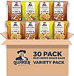 30-Count 0.91-Oz Quaker Rice Crisps (Sweet Variety Mix) $12.71
