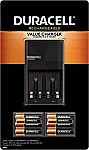 Duracell Ion Speed 1000 Battery Charger + 4 AA & 2 AA Pre-Charged Rechargeable Batteries $14.77