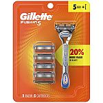 Gillette Fusion5 Handle + 5 Cartridges $10