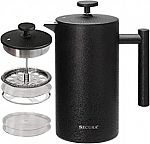 34oz Secura French Press Stainless Steel Insulated Coffee Maker $17.18
