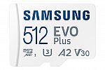 512GB SAMSUNG EVO Plus Micro SDXC Card w/ SD Adaptor $34.99