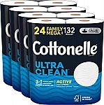 24-Count Cottonelle Ultra CleanCare Family Mega Roll Toilet Paper $20.69