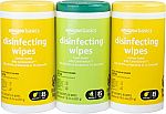 3-Pack 85-Count Amazon Basics Disinfecting Wipes $7