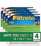 4-pack Filtrete 14x14x1 AC Furnace Air Filter, Merv 8 MPR 700 $12.97