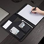 Amazon Basics Professional Padfolio w/ Interior Organizer & Refillable Notepad $9.45