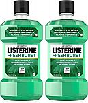 2-pack Listerine Freshburst Antiseptic Mouthwash to Fight Bad Breath, 1 L $9.85