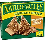 6-Ct Nature Valley Crunchy Dipped Peanut Butter Chocolate Granola Squares $2