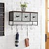 StyleWell Wood, Black and Galvanized Metal Wall Organizer $30 shipped