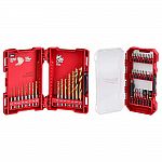 40-Pc Milwaukee SHOCKWAVE Impact Duty Titanium Drill Bit Sets $19.97