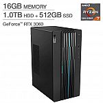 Lenovo IdeaCentre Gaming Desktop: Ryzen 7-5700G, 16GB, 512GB, RTX 3060 $799.99