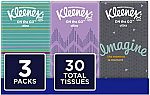 Kleenex On-the-Go Facial Tissues, 3 Packs (30 Total Tissues) $0.97