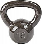 Everyday Essentials All-Purpose Solid Cast Iron Kettlebell 15lb $14.99