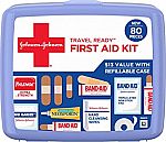 80-Pc Johnson & Johnson Portable First Aid Kit $7.86