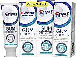 3-Pack Crest Pro-Health Gum Detoxify Toothpaste, Deep Clean $4.97