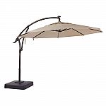 11' Home Decorators Collection LED Round Offset Outdoor Patio Umbrella w/ Stand $249