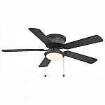 52" Hugger LED Indoor Ceiling Fan w/ Light Kit $49.88