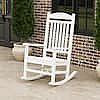 POLYWOOD Grant Park White Plastic Outdoor Rocking Patio Chair $90