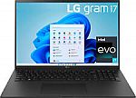 LG gram 17 17" WQXGA Ultra lightweight Laptop (i7-1260P 16GB 1TB SSD) $999.99