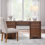 Bradstone 63 in. Walnut Brown Wood or White Executive Desk $249 and more