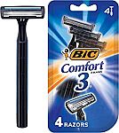 BIC Comfort 3 Disposable Razors 4 Counts Shaving Kit $2.64