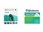 Microsoft 365 Family 15-Month Subscription (up to 6 people) + QuickBook Online Essentials $65
