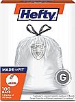 100-Count Hefty Made to Fit Trash Bags $6